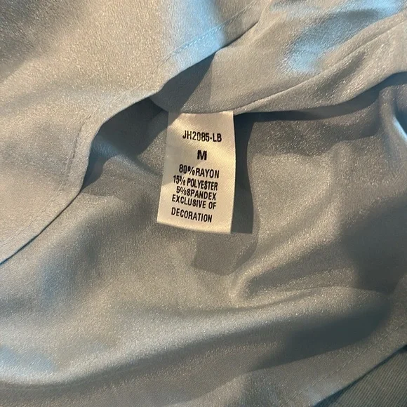 NWT THML Blue Embroidered Floral Dress Sz M - Picture 9 of 9